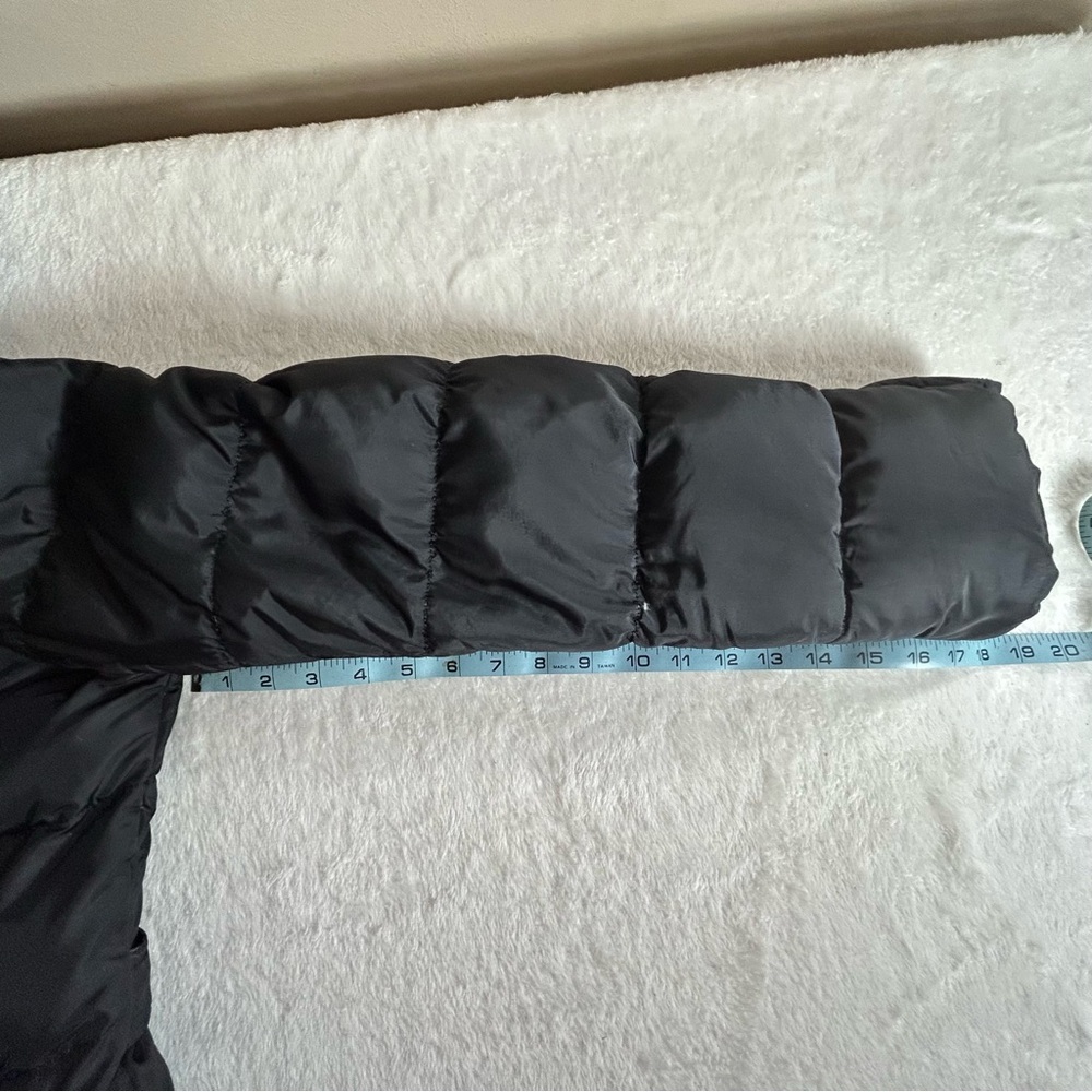 Lands' End Women's Black Hooded Double Zip Puffer Jacket Size S (6-8) - Picture 15 of 16